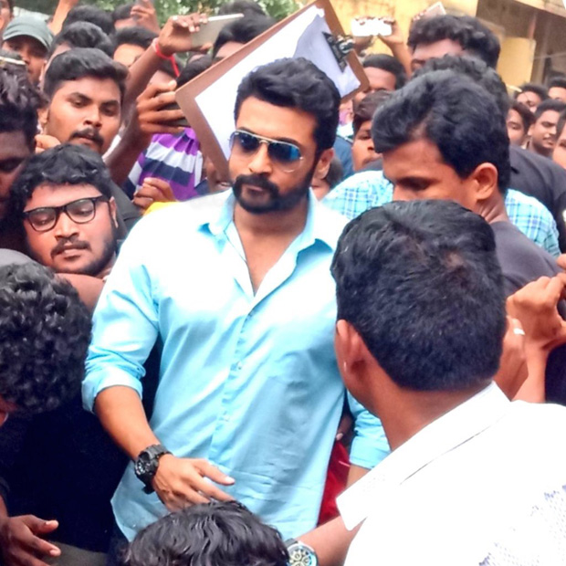 South superstar Suriya GETS mobbed in Andhra Pradesh and the shoot of NGK gets stalled [watch video]