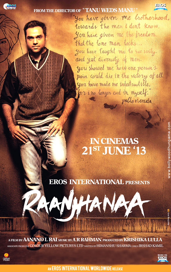 Raanjhanaa Meaning In English