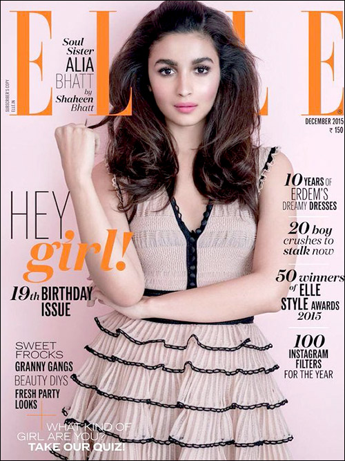 Check out: Alia Bhatt on the cover of Elle India