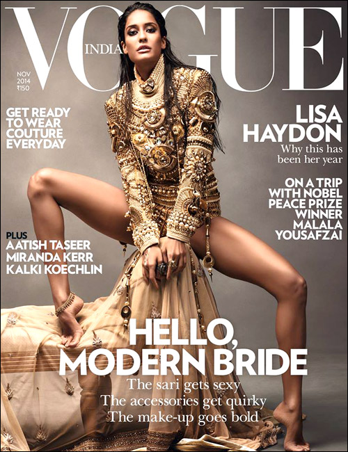 Check out: Lisa Haydon turns bride for the cover of Vogue
