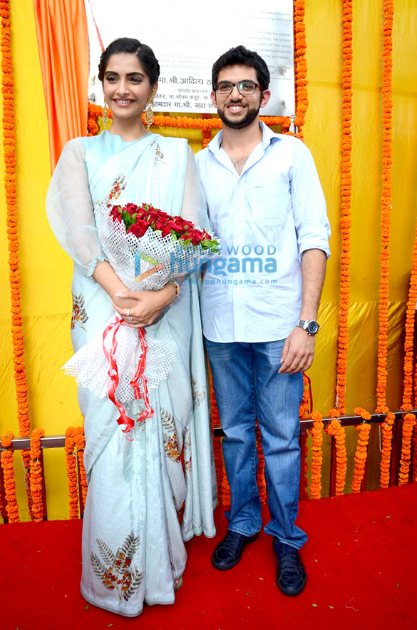 Sonam Kapoor & Aaditya Thackeray inaugurate the Neerja Bhanot memorial Sonam Kapoor & Aditya Thackeray inaugurate the Neerja Bhanot memorial