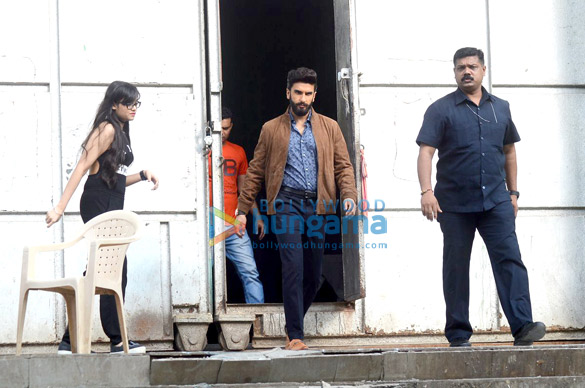 Ranveer Singh snapped on the sets of an ad shoot Ranveer Singh snapped on the sets of an ad shoot