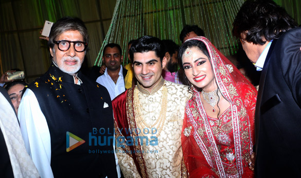 Amitabh Bachchan snapped at his friend’s son’s wedding in Mumbai Amitabh Bachchan snapped at his friend's son's wedding in Mumbai