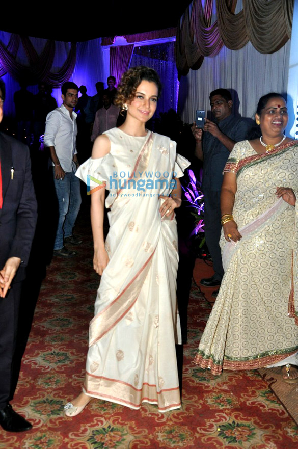 Kangna Ranaut snapped at a friend’s wedding in Juhu