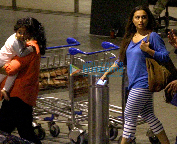 Rani Mukerji & Adira return from their holidays in Dubai Rani Mukherji & Adira return from their holidays in Dubai