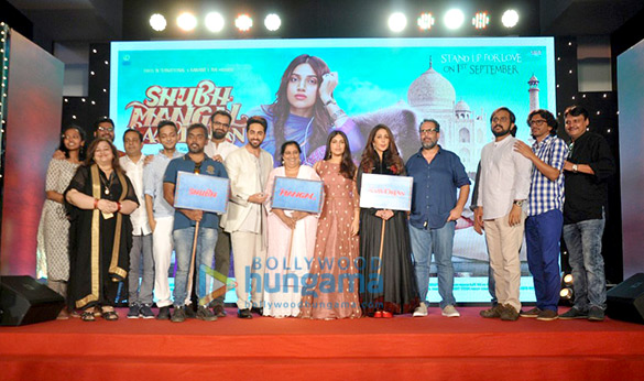 Ayushmann Khurrana and Bhumi Pednekar launch the first look of the film ‘Shubh Mangal Saavdhan’ Ayushmann Khurrana and Bhumi Pednekar launch the first look of the film 'Shubh Mangal Saavdhan'