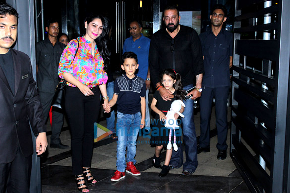 Sanjay Dutt and Manyata Dutt snapped with their kids Sanjay Dutt and Manyata Dutt snapped with their kids