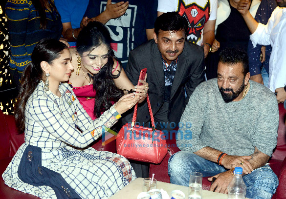 Sanjay Dutt & Aditi Rao Hydari snapped at PlayBoy cafe in CP Delhi Sanjay Dutt & Aditi Rao Hydari at PlayBoy cafe in CP Delhi