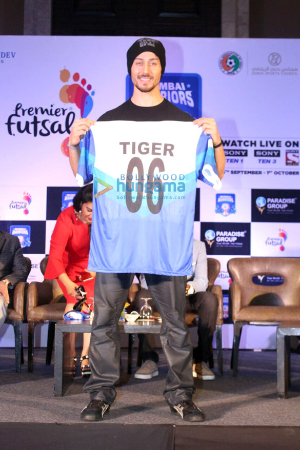 Tiger Shroff at ‘Premiere Futsal 2017’ press conference Tiger Shroff at 'Premiere Futsal 2017' press conference