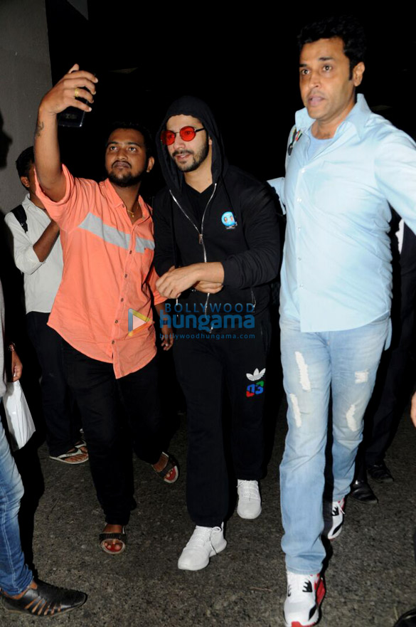 Varun Dhawan snapped arriving from Budapest Varun Dhawan arrived from Budapest