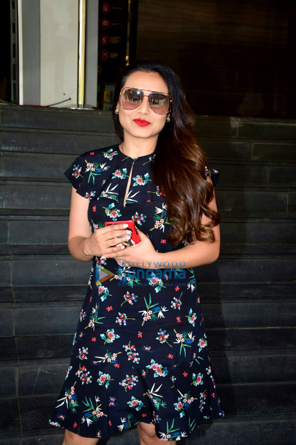 Rani Mukerji arrives for the trailer launch of ‘Hichki’ Rani Mukerji arrives for the trailer launch of 'Hichki'