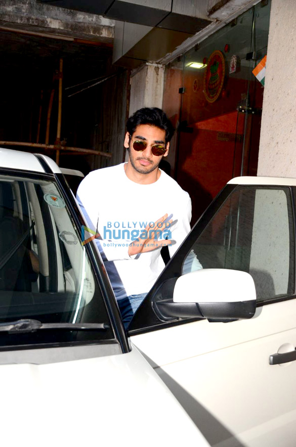Ahan Shetty spotted after a clinic session in Bandra Ahan Shetty spotted after a clinic session in Bandra