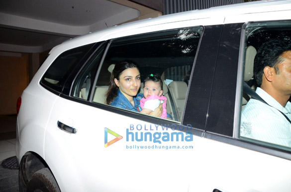 Soha Ali Khan spotted with her daughter in Bandra Soha Ali Khan spotted with her daughter in Bandra