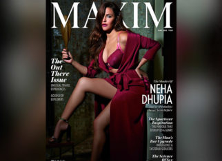 Red lips, wine coloured dress with a thigh high slit and that smoulder – The shades of Neha Dhupia you’ve probably never seen before! Neha Dhupia on the cover of Maxim India for May 2018