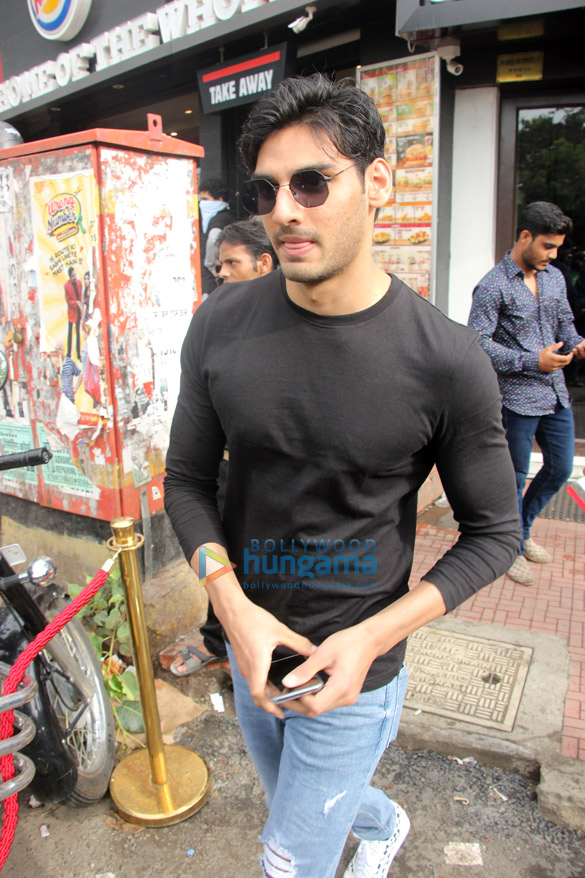Ahan Shetty spotted at Bastian in Bandra