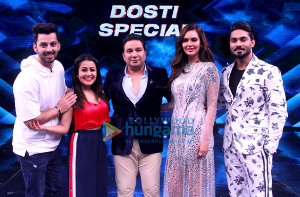 Neha Kakkar and Himansh Kohli snapped on the sets of the show High Fever
