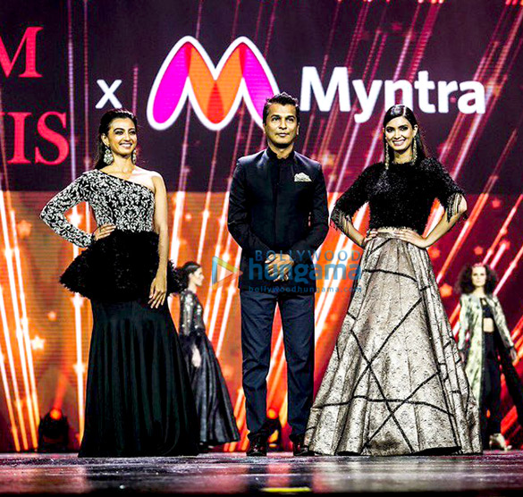 Radhika Apte and Diana Penty walk the ramp for Vikram Phadnis at IIFA Awards 2018