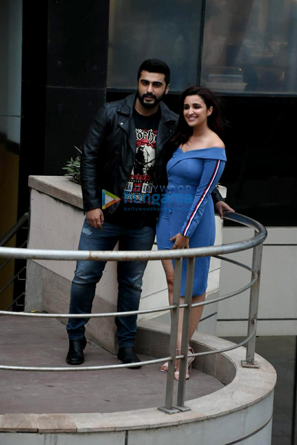 Arjun Kapoor and Parineeti Chopra snapped promoting Namaste England Arjun Kapoor and Parineeti Chopra snapped promoting Namaste England