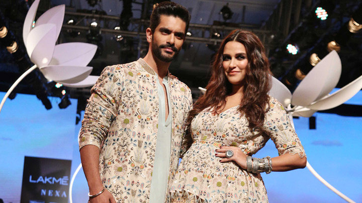 Neha Dhupia & Husband Angad Bedi Sashay the RAMP For Payal Singhal Show