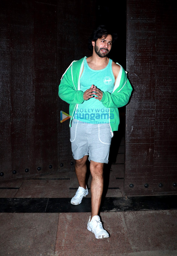 Varun Dhawan snapped at the gym