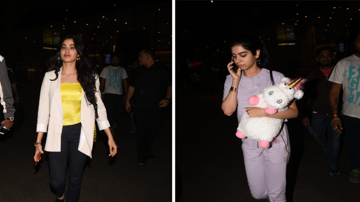 SPOTTED: Janhvi Kapoor and Khushi Kapoor @Mumbai Airport SPOTTED Janhvi Kapoor and Khushi Kapoor @Mumbai Airport