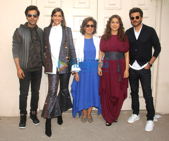 Anil Kapoor, Sonam Kapoor Ahuja, Rajkummar Rao and Juhi Chawla snapped during media interactions for ‘Ek Ladki Ko Dekha Toh Aisa Laga’ at Mehboob Studios in Bandra