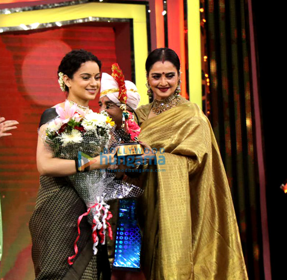Sara Ali Khan, Kangana Ranaut, Rekha and others grace the Maharashtra ceremony