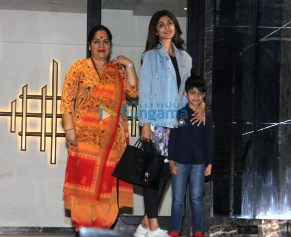 Shilpa Shetty snapped with family in Juhu