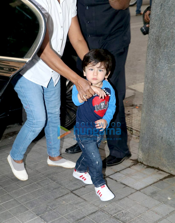Taimur Ali Khan snapped at Soha Ali Khan’s residence in Bandra Taimur Ali Khan snapped at Soha Ali Khan's residence in Bandra