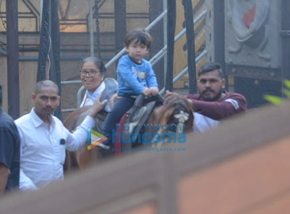Taimur Ali Khan snapped enjoying horse ride