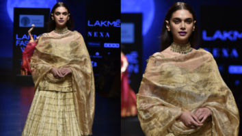 LFW Summer/Resort 2019: Aditi Rao Hydari is an epitome of grace, poise and sheer beauty in gold as showstopper for Sailesh Singhania