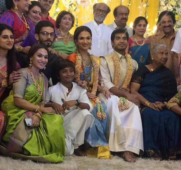 First Pics Rajinikanth Hosts A Pre Wedding Reception For Daughter Soundarya And Son In Law