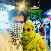 PHOTO Sara Ali Khan and Kartik Aaryan hide their faces during their visit to a mosque on Eid