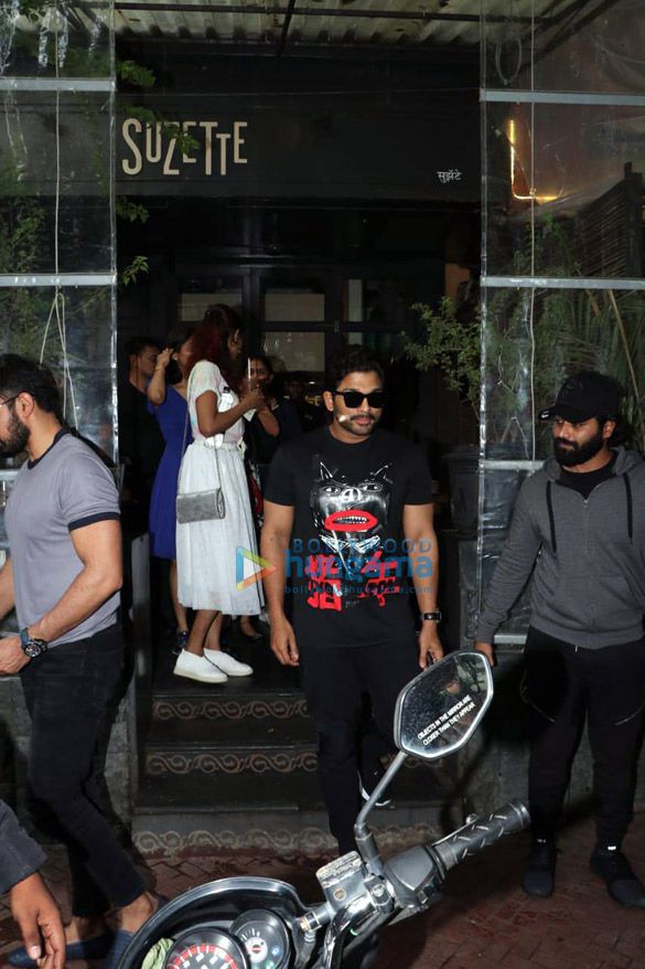Photos: Allu Arjun spotted at Suzette in Bandra