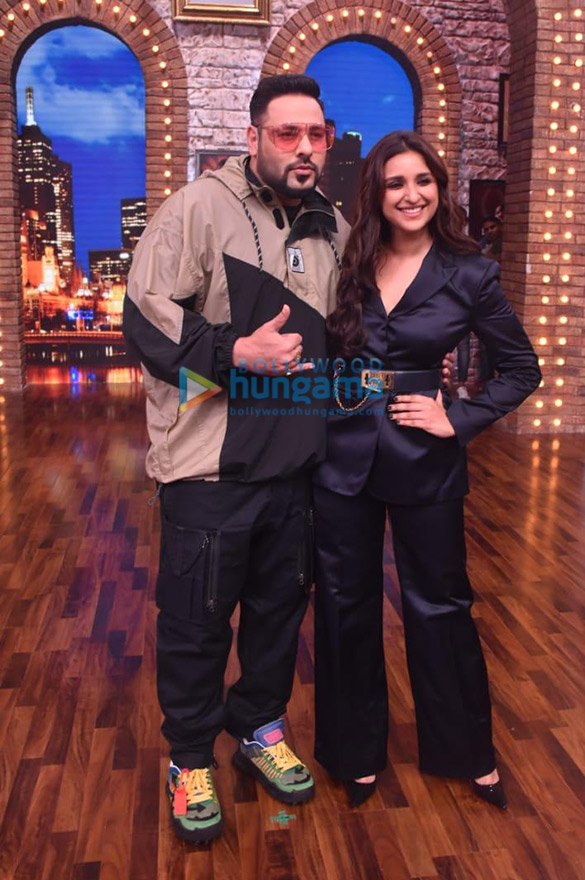 Photos: Badshah and Parineeti Chopra snapped on the sets of the show Movie Masti