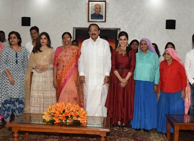 The first screening of Tapsee Pannu and Bhumi Pednekar starrer Saand Ki Aankh was organized for the Vice President M. Venkaiah Naidu and his family