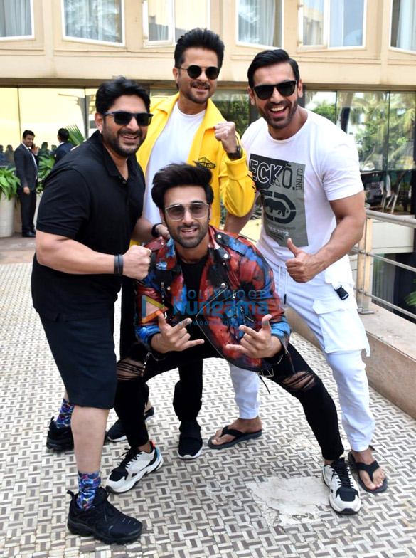 Photos: Cast of Pagalpanti snapped during promotions