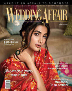 Pooja Hegde on the cover of Wedding Affair, Dec 2019