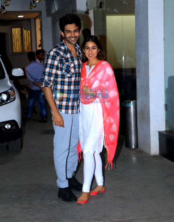 Photos: Kartik Aaryan and Sara Ali Khan spotted at Sunny Super Sound in Juhu