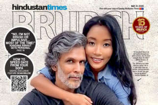 Milind Soman and Ankita Konwar on the cover of Brunch, May 2020