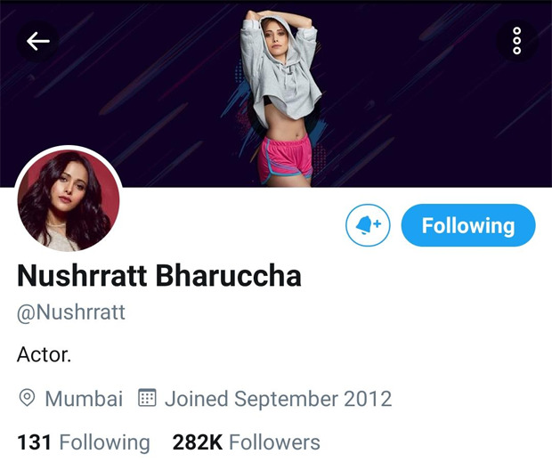 Nushrat Bharucha changes her spelling name to 'Nushrratt Bharuccha'