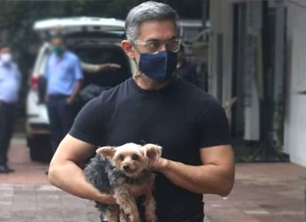 PICS: Aamir Khan spotted outside a pet clinic along with his furry friend