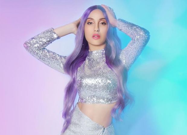 Nora Fatehi stuns in sparkly silver co-ord set and purple hair in ‘Nach