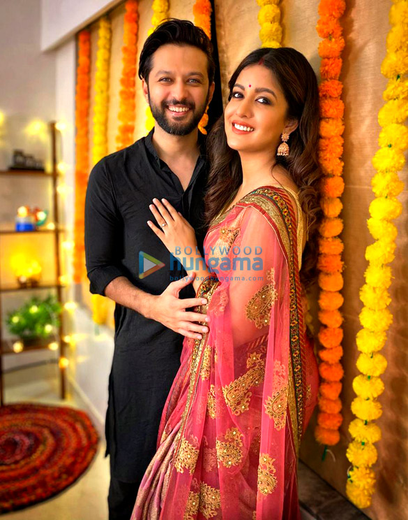 Photos: Vatsal Sheth and Ishita Dutta celebrate Karva Chauth at home
