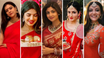 STYLE FILE! It was a red affair for Kajol, Priyanka Chopra, Shilpa Shetty, Raveena Tandon; newly married Kajal Aggarwal looked exquisite celebrating her first Karwa Chauth