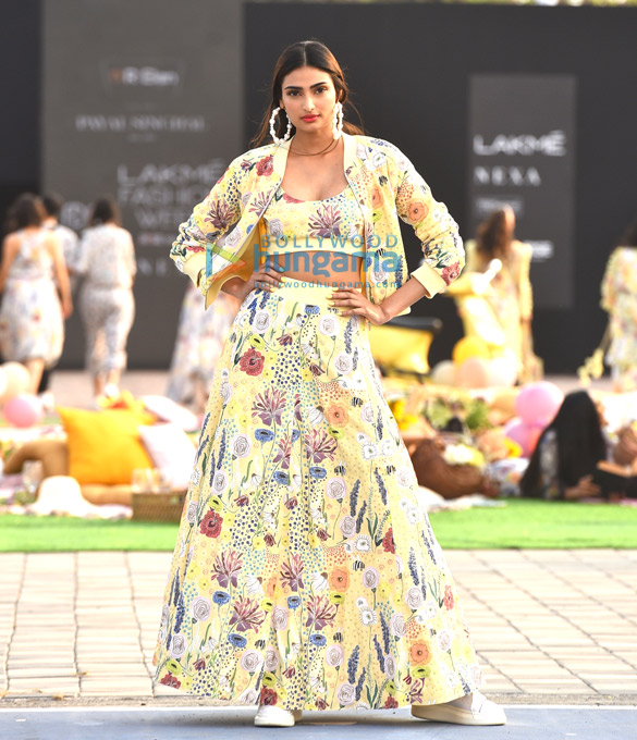 Photos: Athiya Shetty walks for Payal Singhal at Lakme Fashion Week 2021