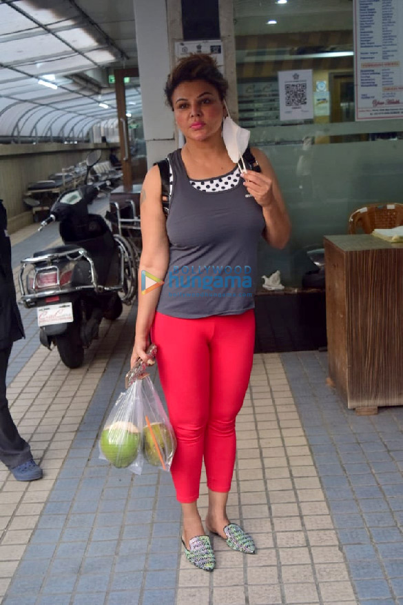 Phots: Rakhi Sawant snapped outside Criti Care Hospital