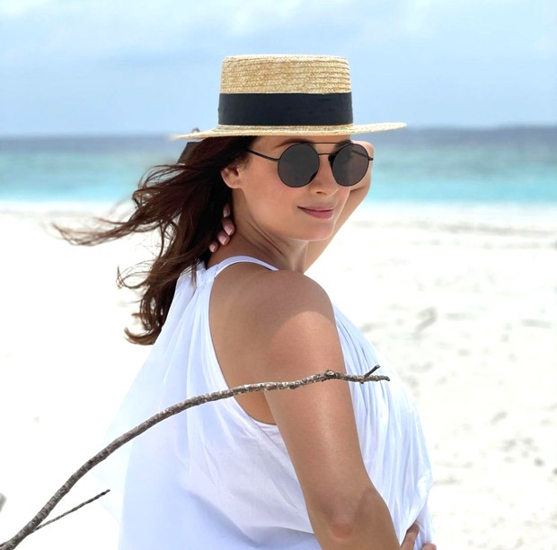Dia Mirza vacations with her husband Vaibhav Rekhi in Maldives; strikes a pose with step-daughter