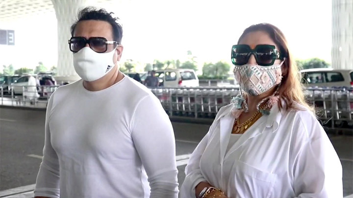 Spotted – Janhvi Kapoor, Govinda and his wife Sunita at Airport Spotted - Janhvi Kapoor, Govinda and his wife Sunita at Airport