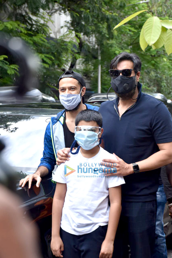 Photos: Ajay Devgn and Yug Devgn snapped attending a tree plantation drive in Juhu